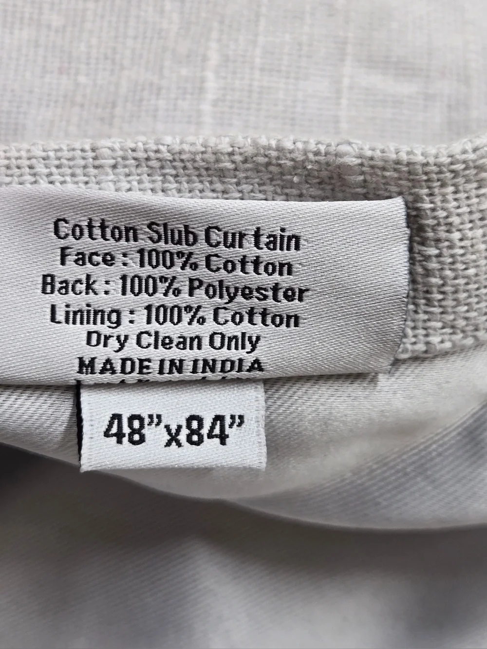 NWT QUINCE Set Of 2 48x84 Cotton Slub Blackout Curtains Cloud 0840